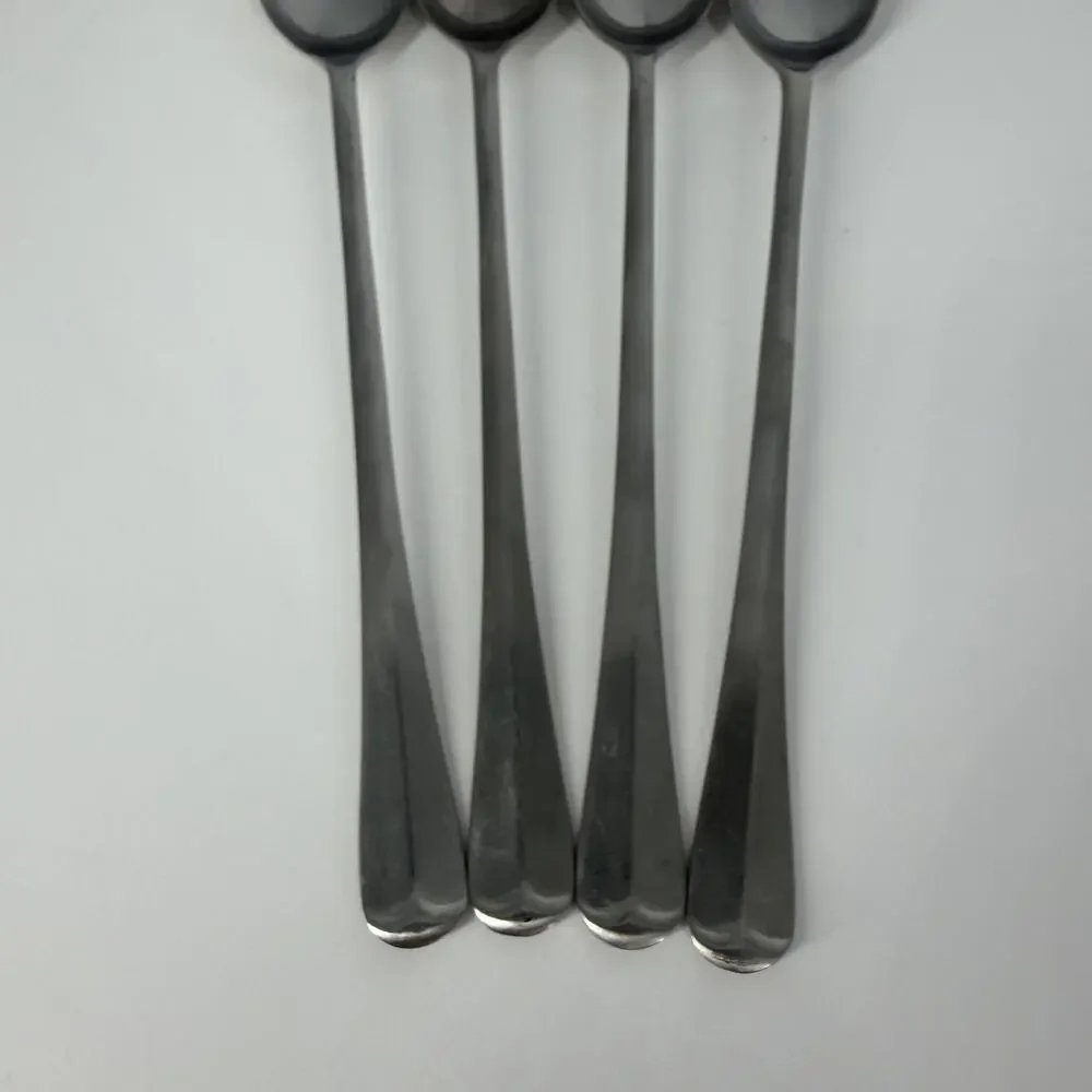4X LH Tsp Cooper Bros QUEEN ANNE Stainless Long Malt Iced Tea Spoons England